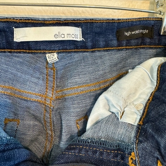 Ella Moss- Ladies High Waisted Straight Leg Denim Jean 5 Pocket Design Size 8/29 - Picture 5 of 9